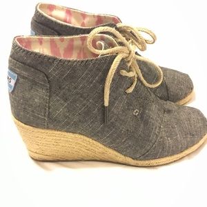 Toms Chambray Desert Wedge